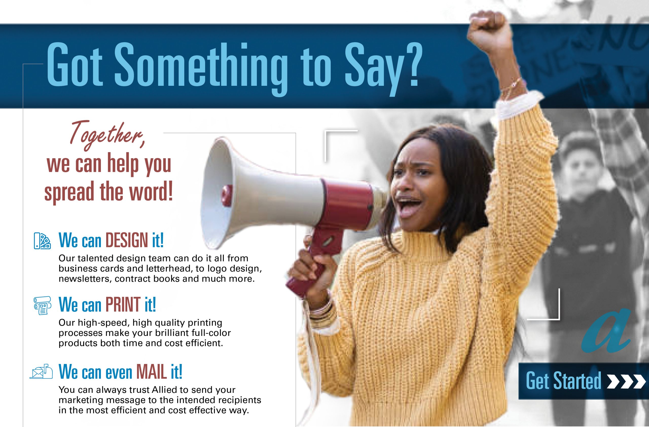 Full print, design, direct mail